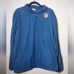 Nike Blue NFL Logo Windbreaker 1/4 Zip Jacket Size Medium